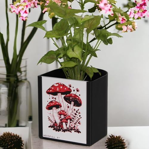 HEEDFULL - Mushroom Planter v3 - Flower Pot - Unique for Indoor/Outdoor Plants - Mushroom Decor Vase for Cactus, Succulent, Plant Lover Gift - A1 - Inside Diameter: 4.3 inches