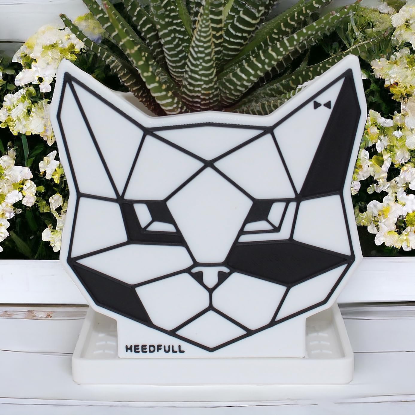 Cute Cat Planter - Flower Pot, Succulent Kitty - Fun Unique Cute Flower Pot - Cat Decor Vase for Cactus, Herb Succulent, Cat Owner Gifts - Small