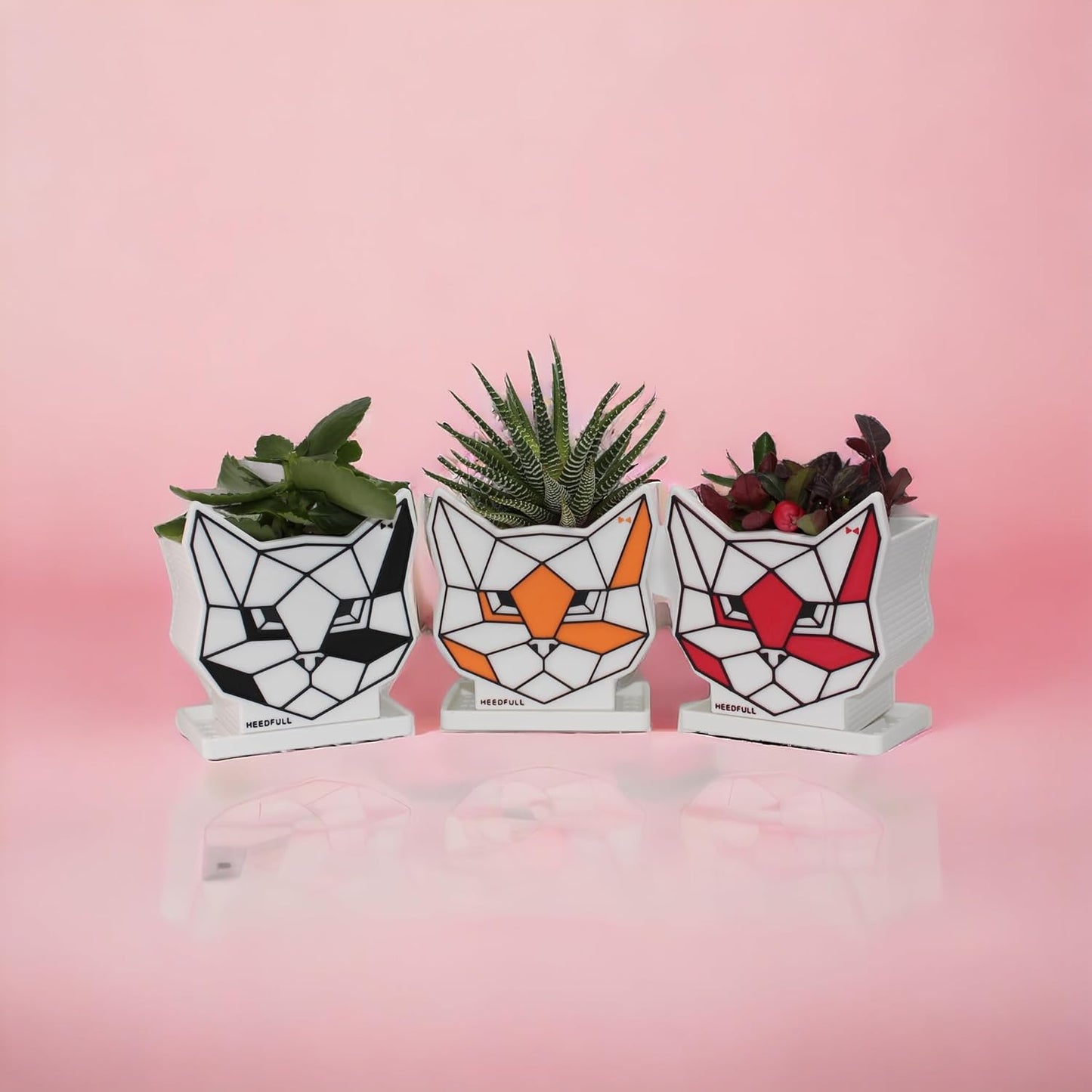 Cute Cat Planter - Flower Pot, Succulent Kitty - Fun Unique Cute Flower Pot - Cat Decor Vase for Cactus, Herb Succulent, Cat Owner Gifts - Small