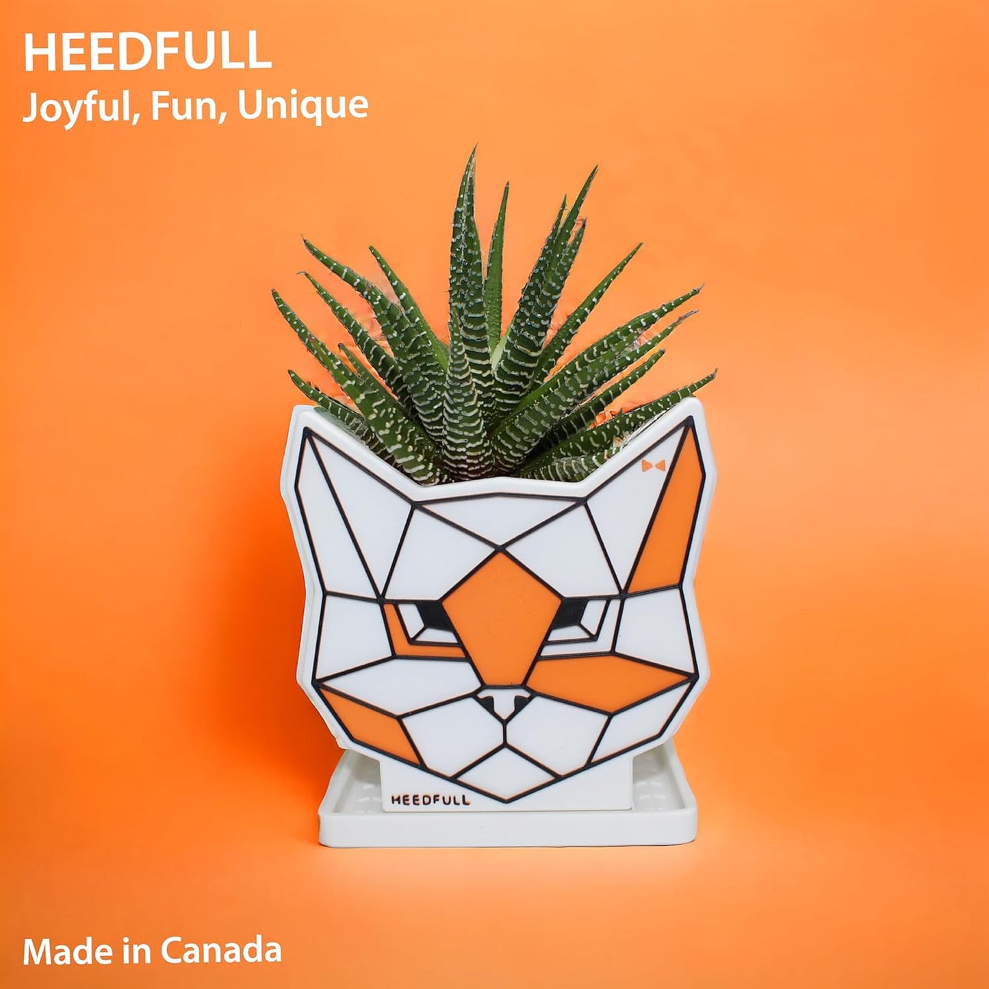 Cute Cat Planter - Flower Pot, Succulent Kitty - Fun Unique Cute Flower Pot - Cat Decor Vase for Cactus, Herb Succulent, Cat Owner Gifts - Small