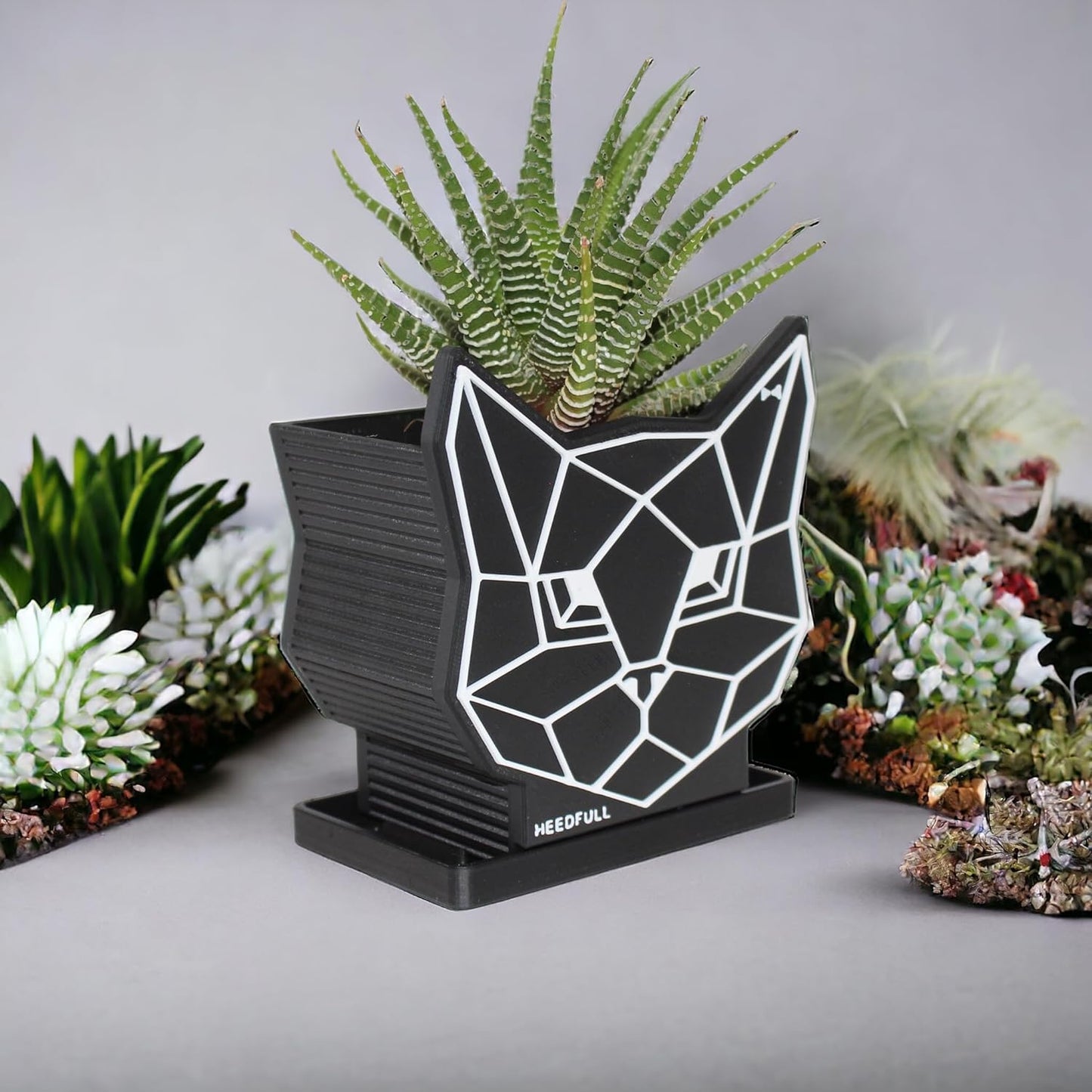 Cute Cat Planter - Flower Pot, Succulent Kitty - Fun Unique Cute Flower Pot - Cat Decor Vase for Cactus, Herb Succulent, Cat Owner Gifts - Small