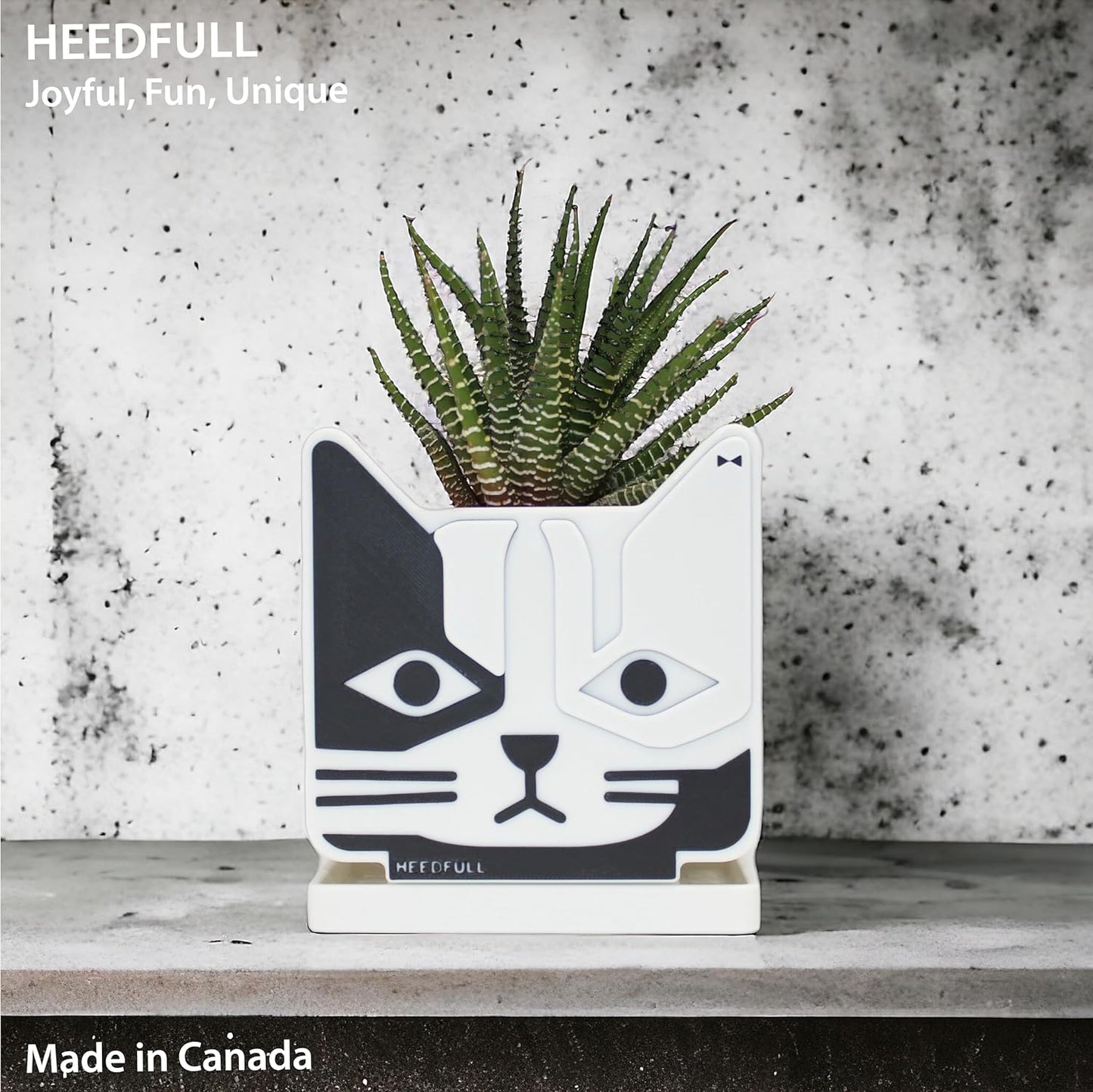 Cute Cat Planter - Flower Pot, Succulent Kitty - Fun Unique for Indoor/Outdoor Plants - Cat Decor Vase for Cactus, Succulent, Cat Owner Gifts - ZORVA - Small 4.3 x 2.6 x 4.8in