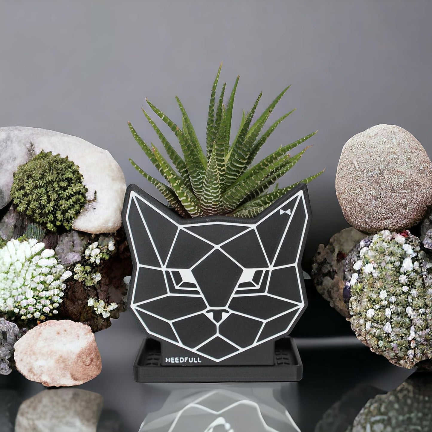 Cute Cat Planter - Flower Pot, Succulent Kitty - Fun Unique Cute Flower Pot - Cat Decor Vase for Cactus, Herb Succulent, Cat Owner Gifts - Small