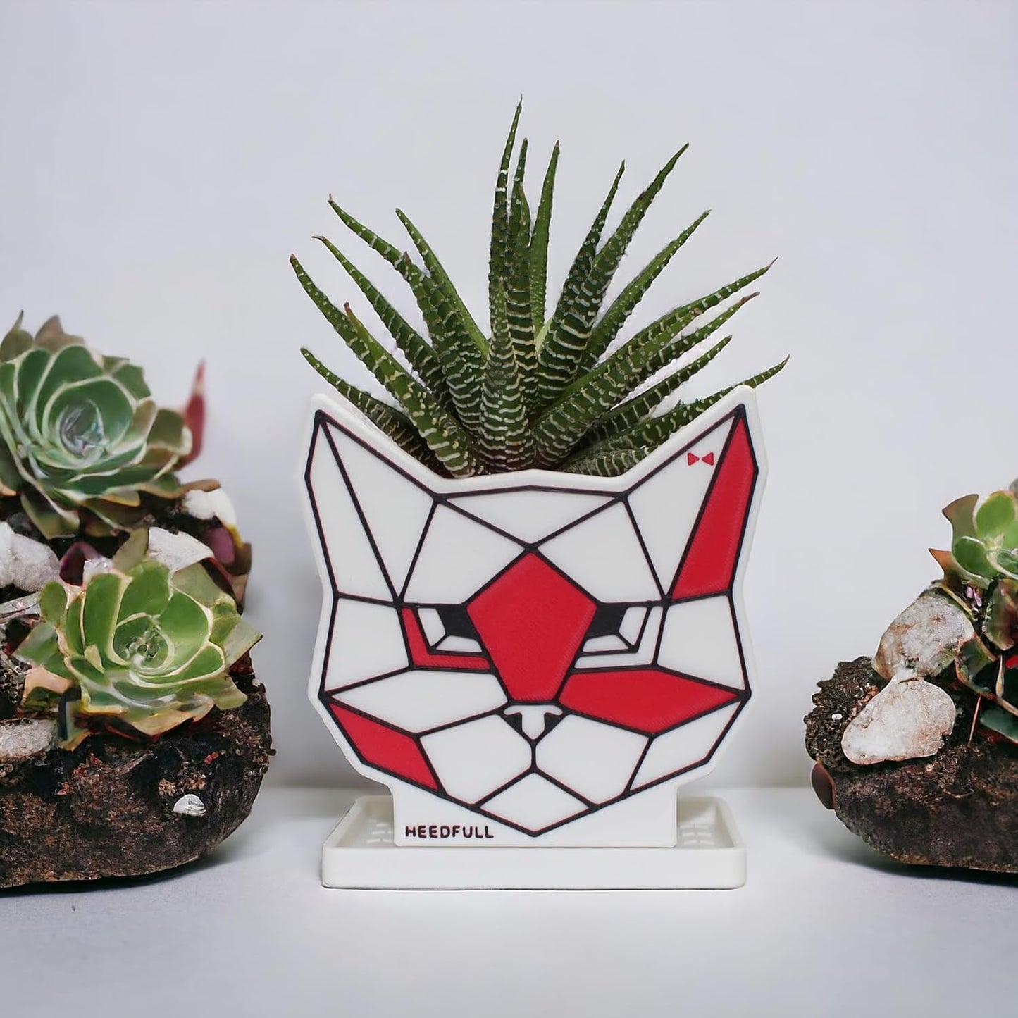 Cute Cat Planter - Flower Pot, Succulent Kitty - Fun Unique Cute Flower Pot - Cat Decor Vase for Cactus, Herb Succulent, Cat Owner Gifts - Small