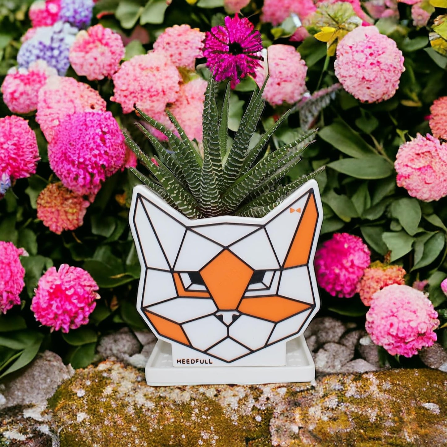 Cute Cat Planter - Flower Pot, Succulent Kitty - Fun Unique Cute Flower Pot - Cat Decor Vase for Cactus, Herb Succulent, Cat Owner Gifts - Small