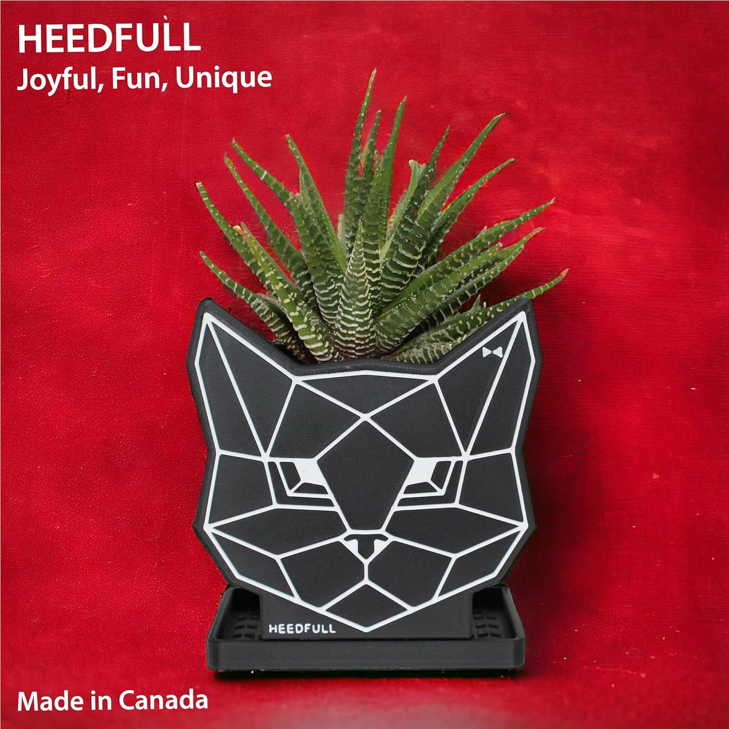 Cute Cat Planter - Flower Pot, Succulent Kitty - Fun Unique Cute Flower Pot - Cat Decor Vase for Cactus, Herb Succulent, Cat Owner Gifts - Small