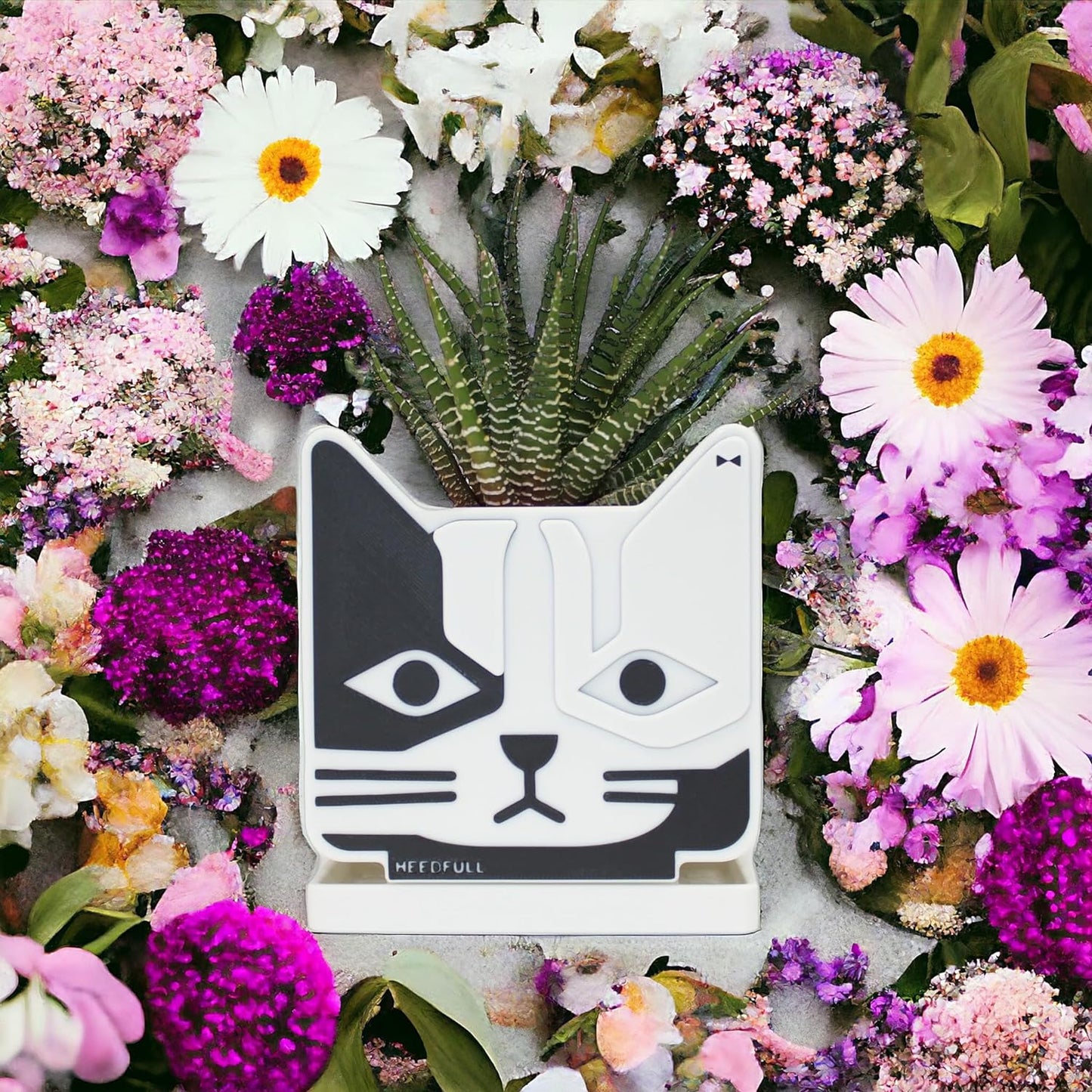 Cute Cat Planter - Flower Pot, Succulent Kitty - Fun Unique for Indoor/Outdoor Plants - Cat Decor Vase for Cactus, Succulent, Cat Owner Gifts - ZORVA - Small 4.3 x 2.6 x 4.8in